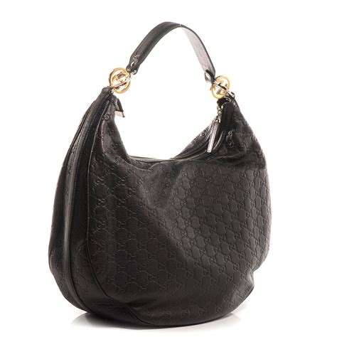 gucci large leather hobo bag|gucci guccissima hobo bag.